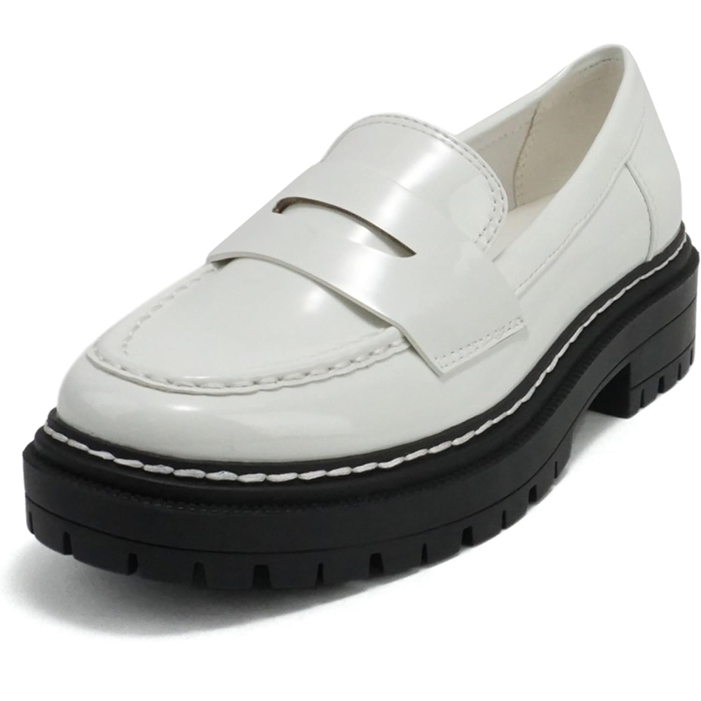 Soda Eureka White and Black Chunky Platform Loafers *NIB* size9